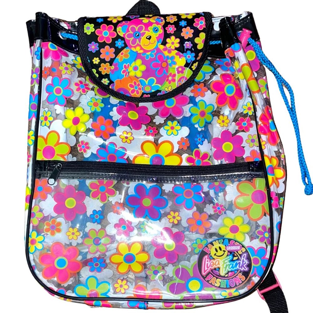 Vintage Lisa Frank BLOSSOM BEAR the psychedelic teddy BACKPACK Fantastic Fashion